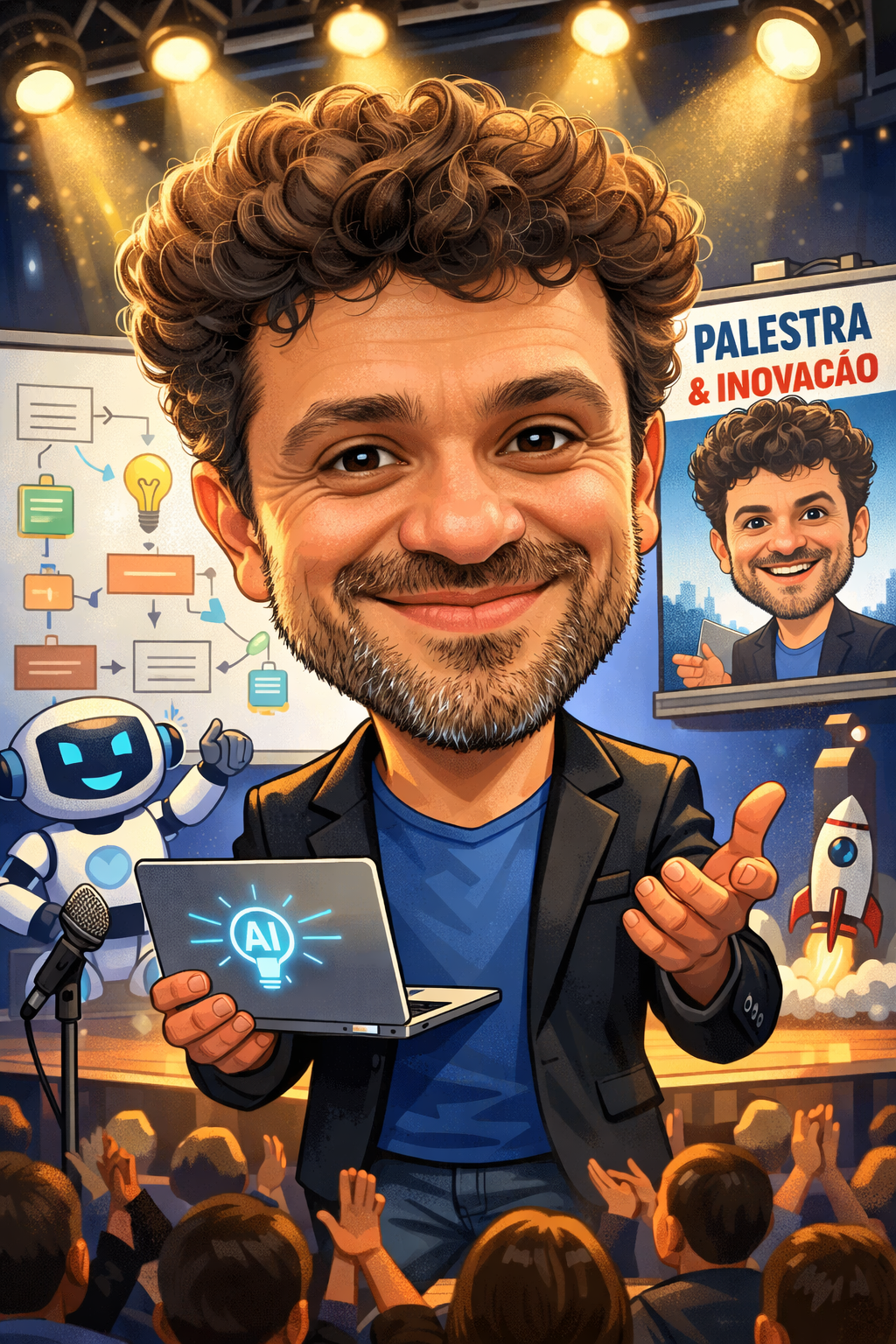 Marcus Rolim em palestra e inovação — Gestão, Educação e Inteligência Artificial
